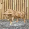 Product image 1 of the product “Walk bull head down made from suar wood, 30cm Height and 50cm Length ”